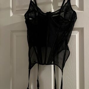 Black Sheer Corset Top